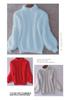 Korean Style Lantern Sleeve Mink Fur High Collar Pullover Sweater (2025)
