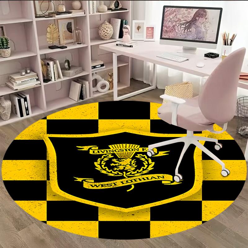 1pc Football Team (69) Print Round Carpet Chair Round Carpet Suitable for Bedroom Living Room Home Decorative Carpet