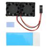 Cooling Fan for Raspberry Pi 4B Board Dual Heatsink Module Thermal Glue 1200MHz 5V