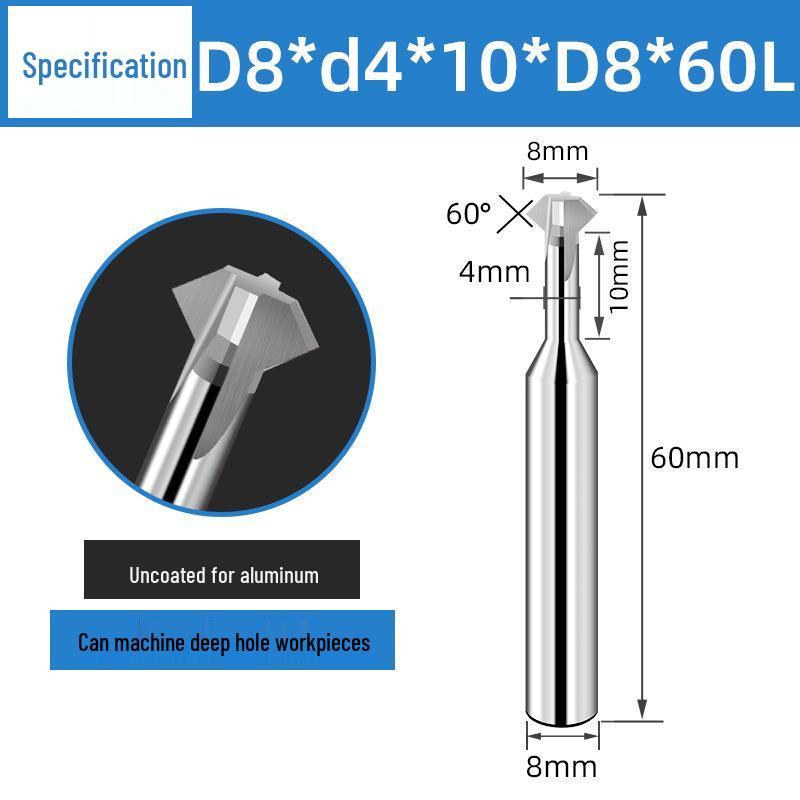 Tungsten Steel Double-Sided 90° Chamfering Tool for Steel and Aluminum