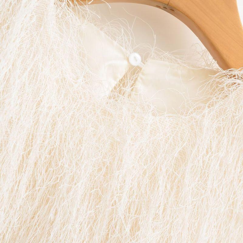 Kaslead New Women Clothes Western Style Fashion Simple and Versatile Decorated Tassel Short Top 8741056