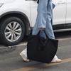 Einkaufstasche aus Nylon mit großem Fassungsvermögen  tragbare Kleidung zum Ausgehen  Reisen  Yoga  Einzelschultertasche  einfarbig  Damentasche