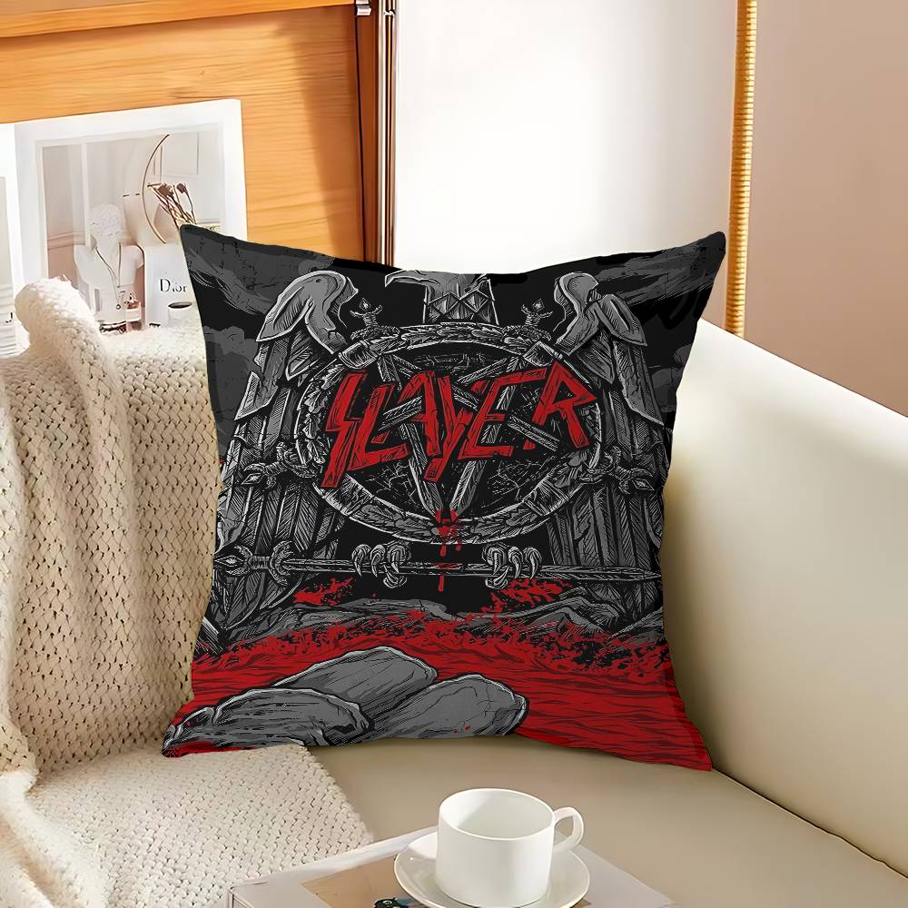 Slayer Heavy Metal Rock Band Pillow Gift Home Office Decoration Pillow Bedroom Sofa Car Cushion CoverPillow Case