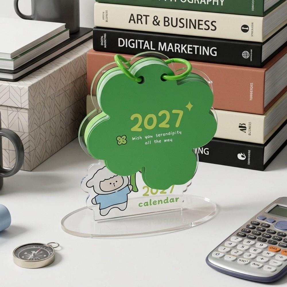 Card Paper 2027 Table Calendar Puppy Shape Standing Table Calendar 2027 Desk Calendar  Home Office