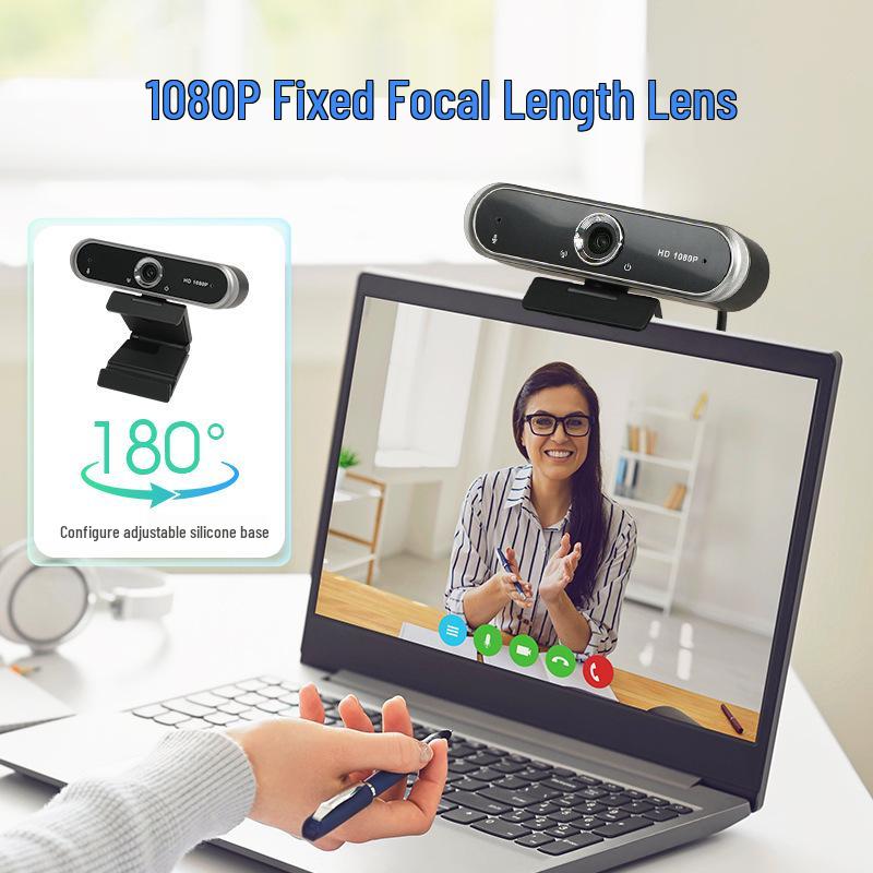 1080P HD USB Webcam for Online Classes and Meetings