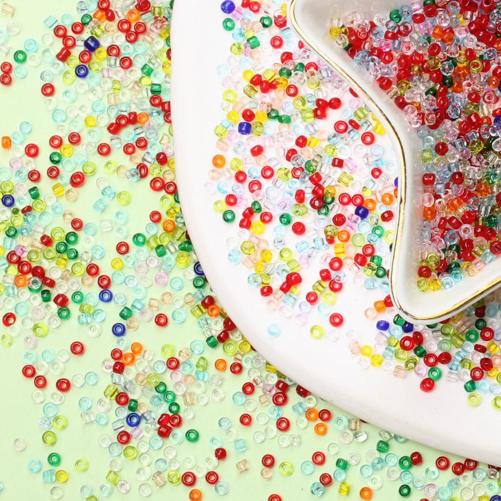 About 5000pcs Round Transparent 75g DIY For Loose Beads Jewelry Making 2mm Necklace Bracelet Pendant