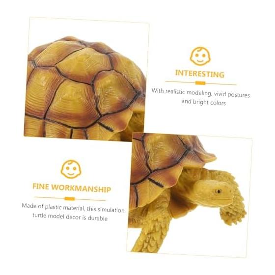 SUPVOX Realistic Plastic Simulation Tortoise Figurine Detailed and Durable for Educational Use and Home Decoration Animal