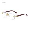 Vintage Rimless Square Cutting Lens Sunglasses Women For Men Luxury  Designer Popular Punk Fashion Diamond Cross Shades