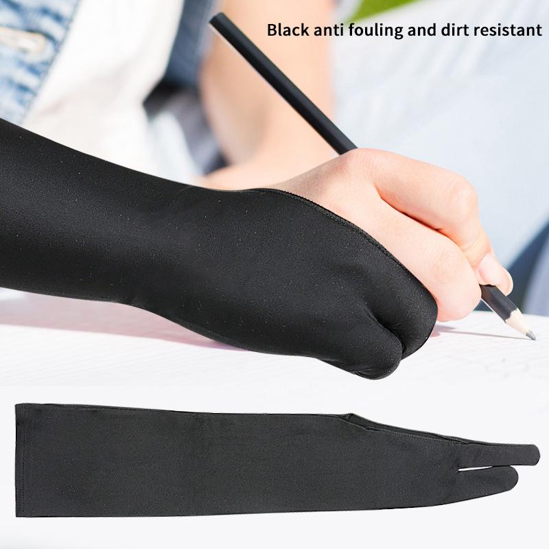 1/2 Stück Längere Anti-Touch Zwei-Finger Handmalhandschuhe Für IPad Tablet Bildschirm Touch-Malhandschuhe Kunstbedarf Zeichenhandschuh