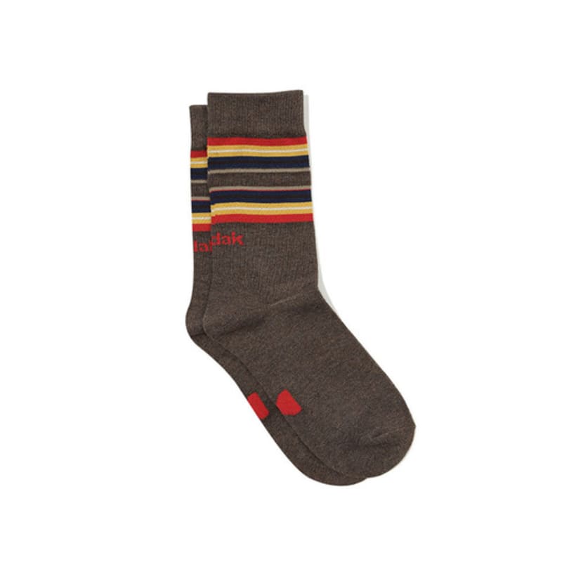 KODAK Apparel Multi-Stripe Crew Socks BROWN
