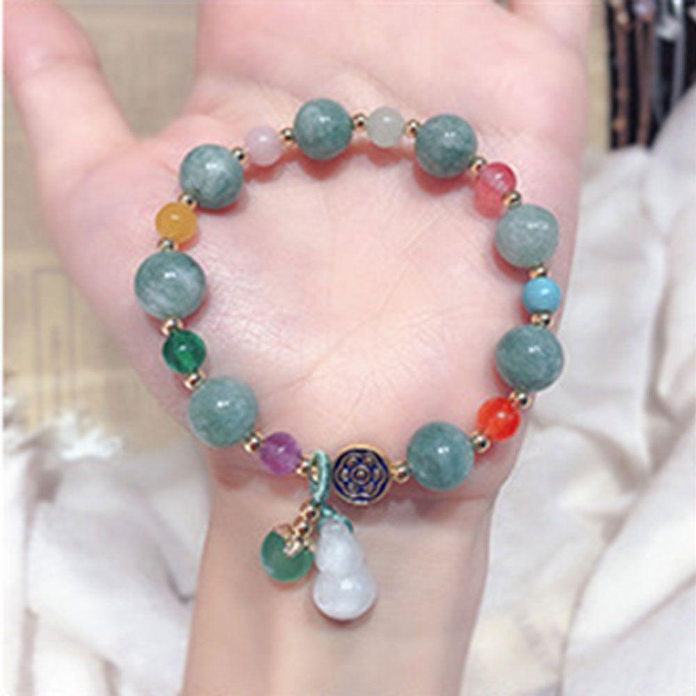 

Woman Gourd Simple Bracelet Red Agate Adjustable