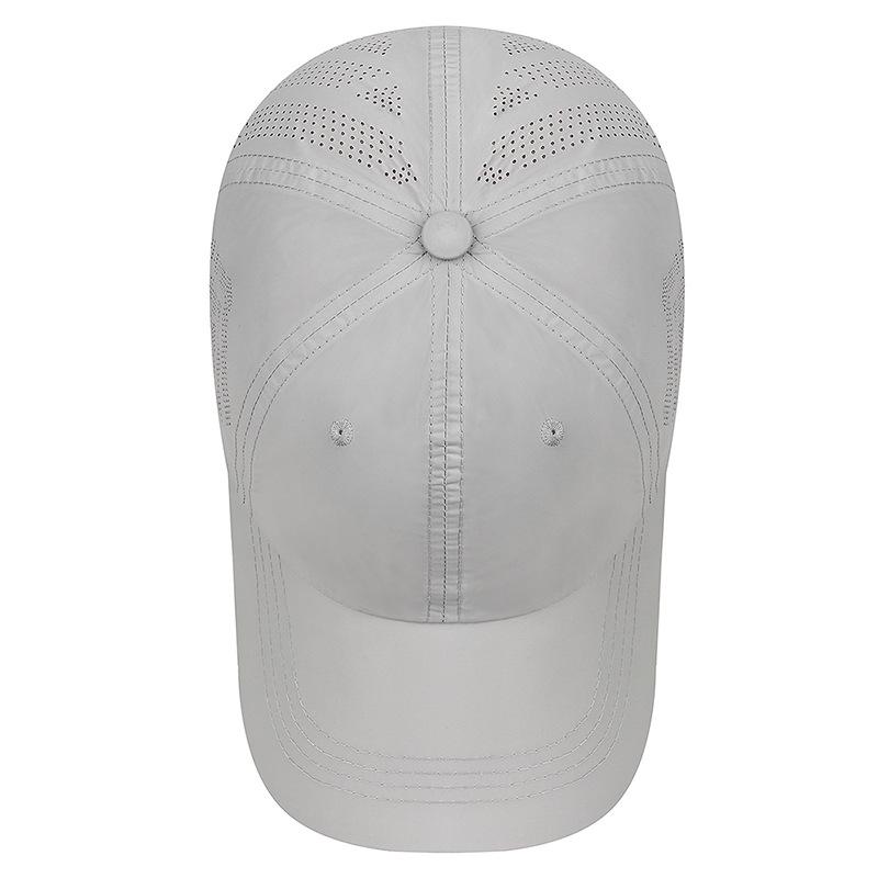 Outdoor Breathable Laser-punched Sun Protection and Quick-drying Caps for Men and Women with Side-printed Letters