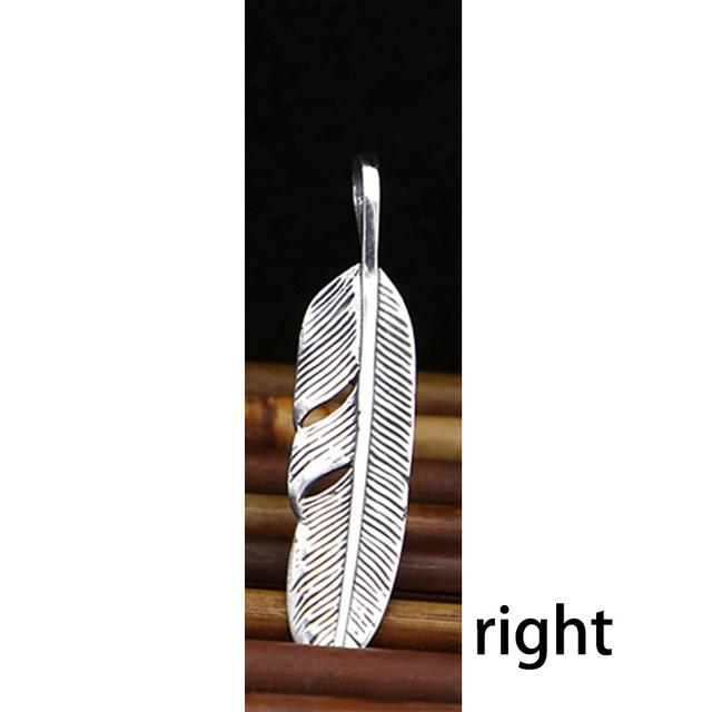 S925 Stříbrné šperky Retro Thai Silver Ručně vyráběné peří Létající orel Muži a ženy Jednoduchý přívěsek