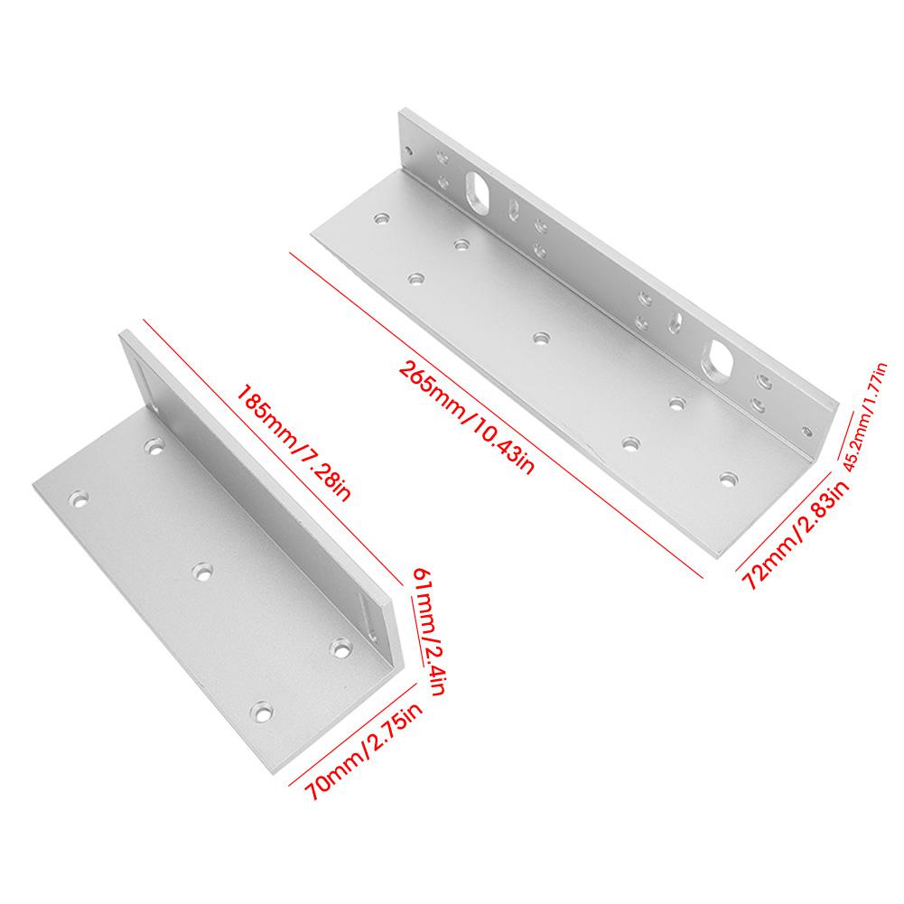 Aluminium Alloy 500kg Magnetic Lock Bracket L-Type Z-Type Mounting Holder for Access Control Aluminium Alloy 500kg Magnetic Lock Bracket L-Type Z-Type Mounting Holder for Access Control