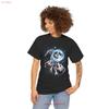 Three Animal Moon T Shirt Funny Raccoon Opossum Skunk Howling Meme Weird Cursed For Vintage Versatile Soft Casual