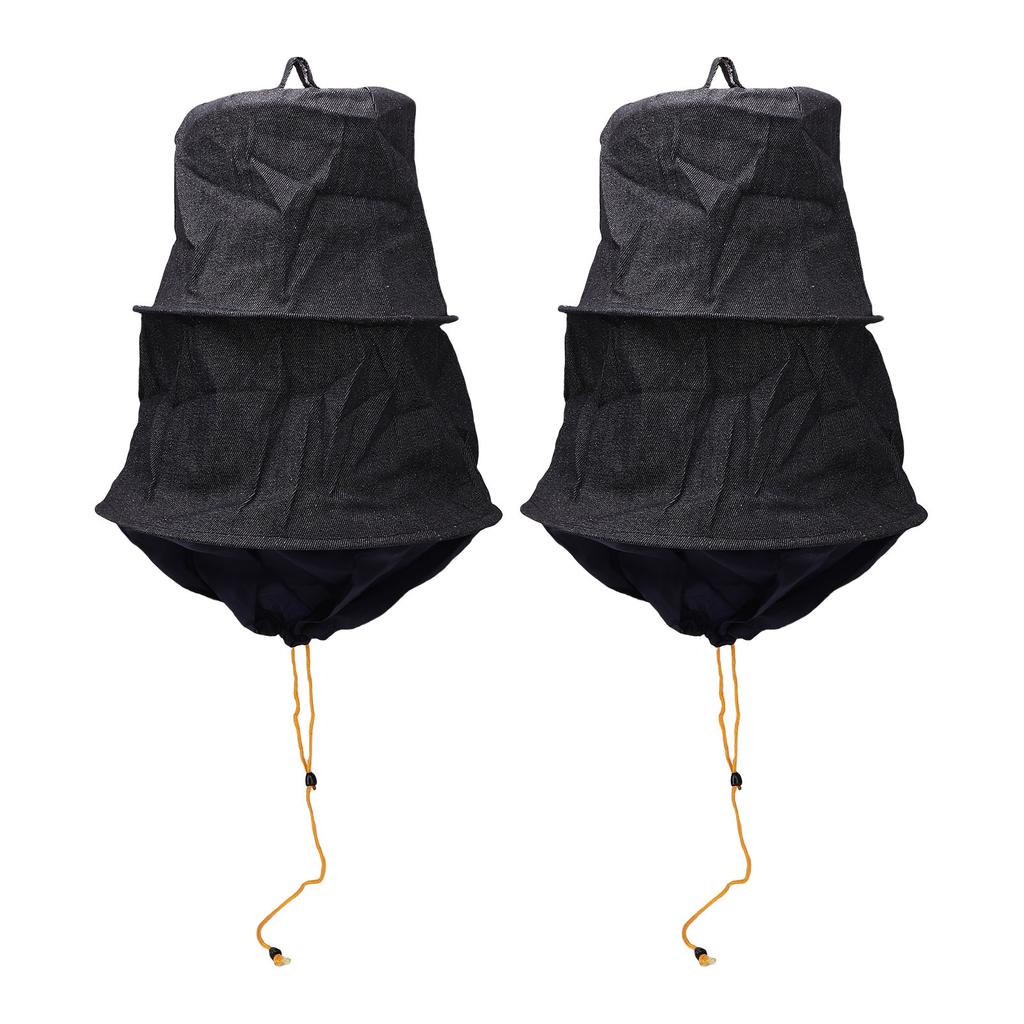 2PCS Bee Swarm Cage Denim Bee Swarming Catcher Beekeeping Supplies for Outdoor Beekeeper Tool Black