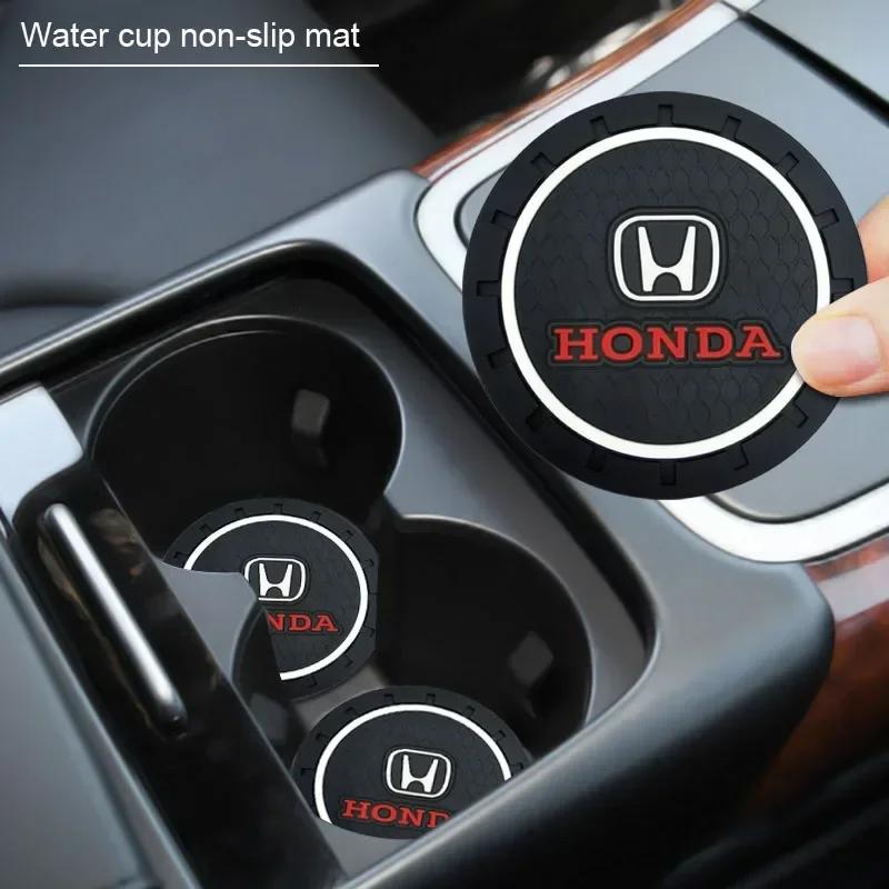2025 Hot 1/2pcs Car Heat-resisting Coaster Silica Gel Water Cup Slot Dirt Pad For Honda Pilot Odyssey Jazz Accord City Civci CRV