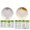 Round Melamine Blue & White Floral Dinner Plate