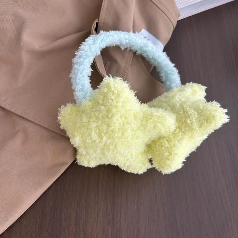 Cute Star Earmuffs Plush Fluffy Outdoor Warm Windproof Ear Muffs Kawaii Sweet Cycling Ear Winter Warmth Outdoor Accessories