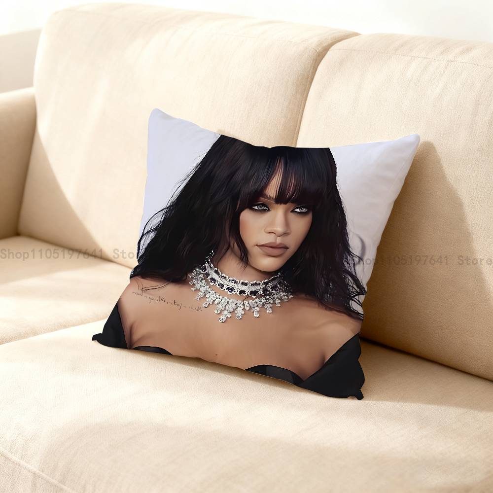 Singer RRihannaES Pillow Case For Sofa Decor Car Office Room Printing Cushion Cover Decorations and Protector
