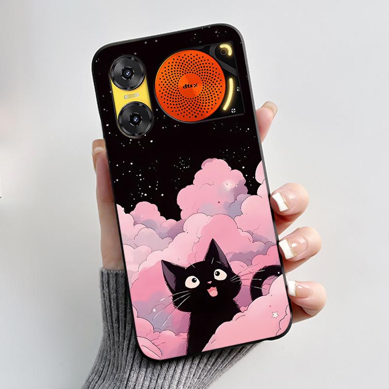 Case For ZTE Nubia Music 2 Z2460 Z2353 Music2 Phone Case Cute Rabbit Black Cover For ZTE Nubia Music Soft TPU Silicone Casing