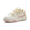 Anta Kids Round Toe Lace-Up Shock Absorbing Wear-Resistant Low-Top Skate Shoes Kids Skate Shoes White Pink Yellow 322418005-4