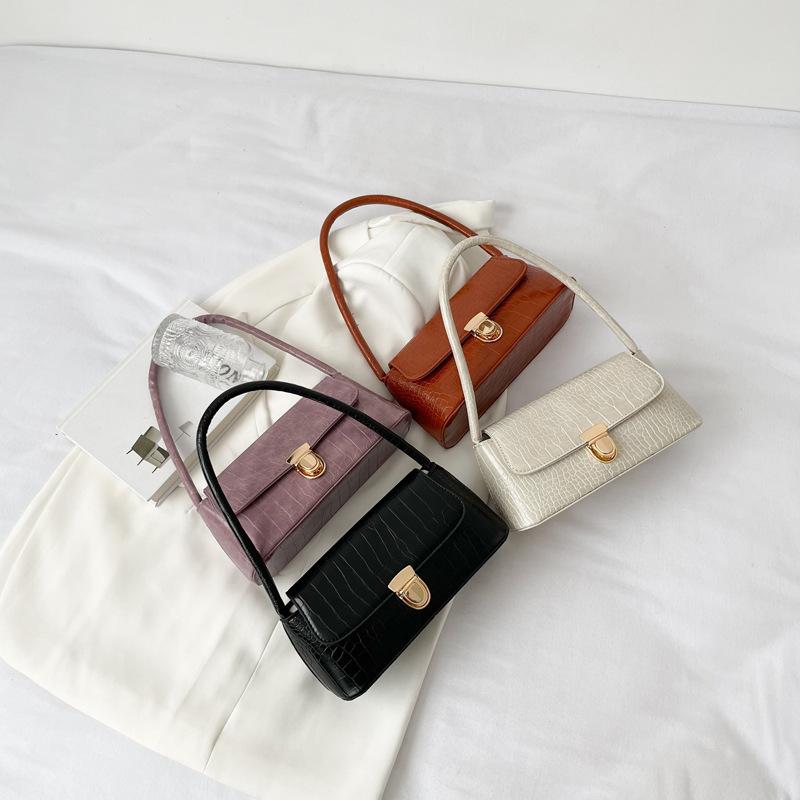 Women's Bag 2025 Summer Internet Celebrity Popular New Trendy Korean Version Versatile Stone Pattern Fashion Shoulder Bag Underarm Bag