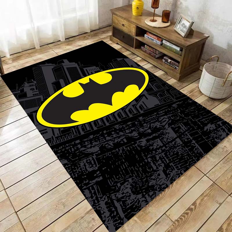 

Cartoon pattern office chair cushion, Batman logo 3D printed rug, suitable for bedroom, living room and sofa decoration. 60x90cm