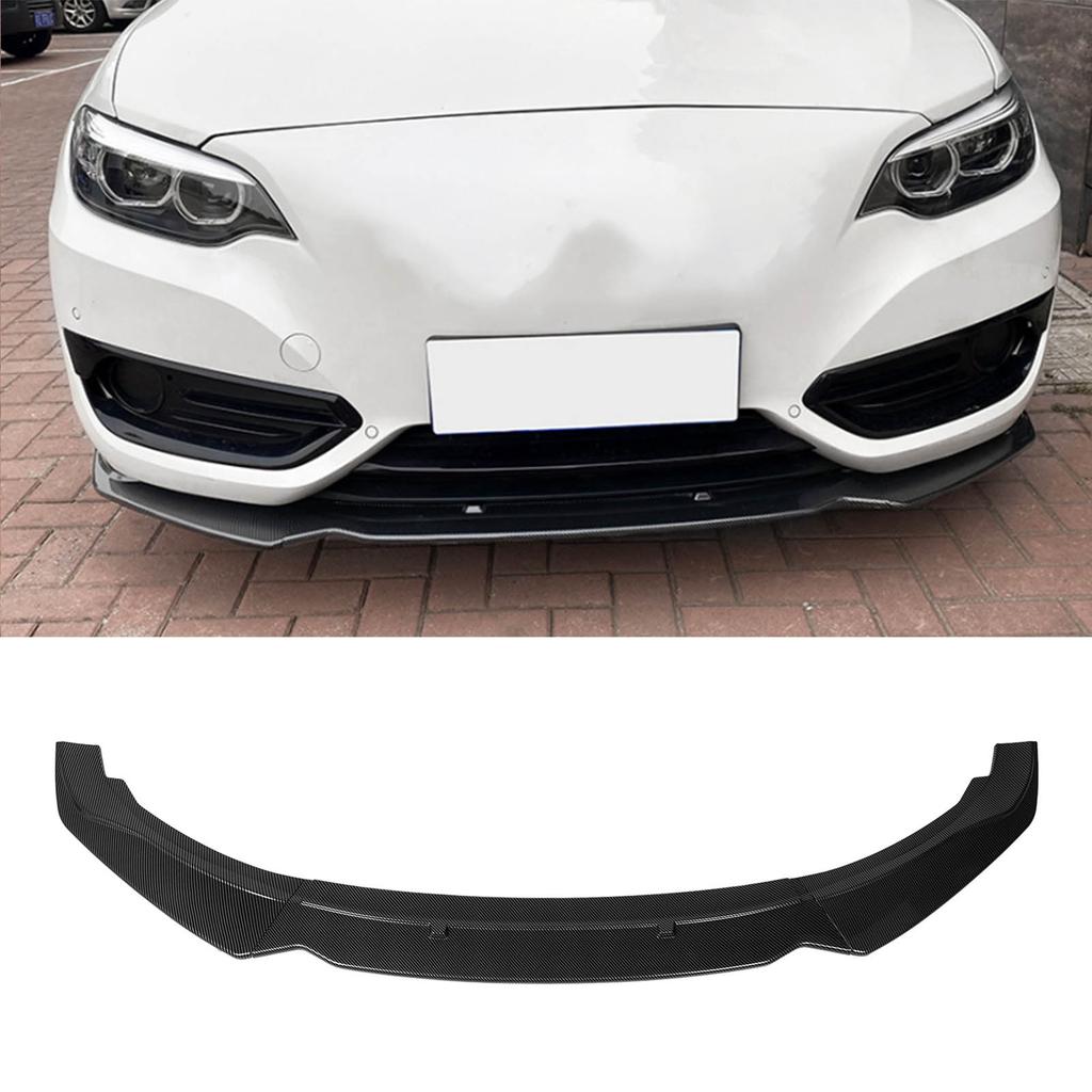 3 PCS Car Front Bumper Lip Splitter Lip Chin Spoiler Kit for 2 Series F22 F23 2014 to 2021