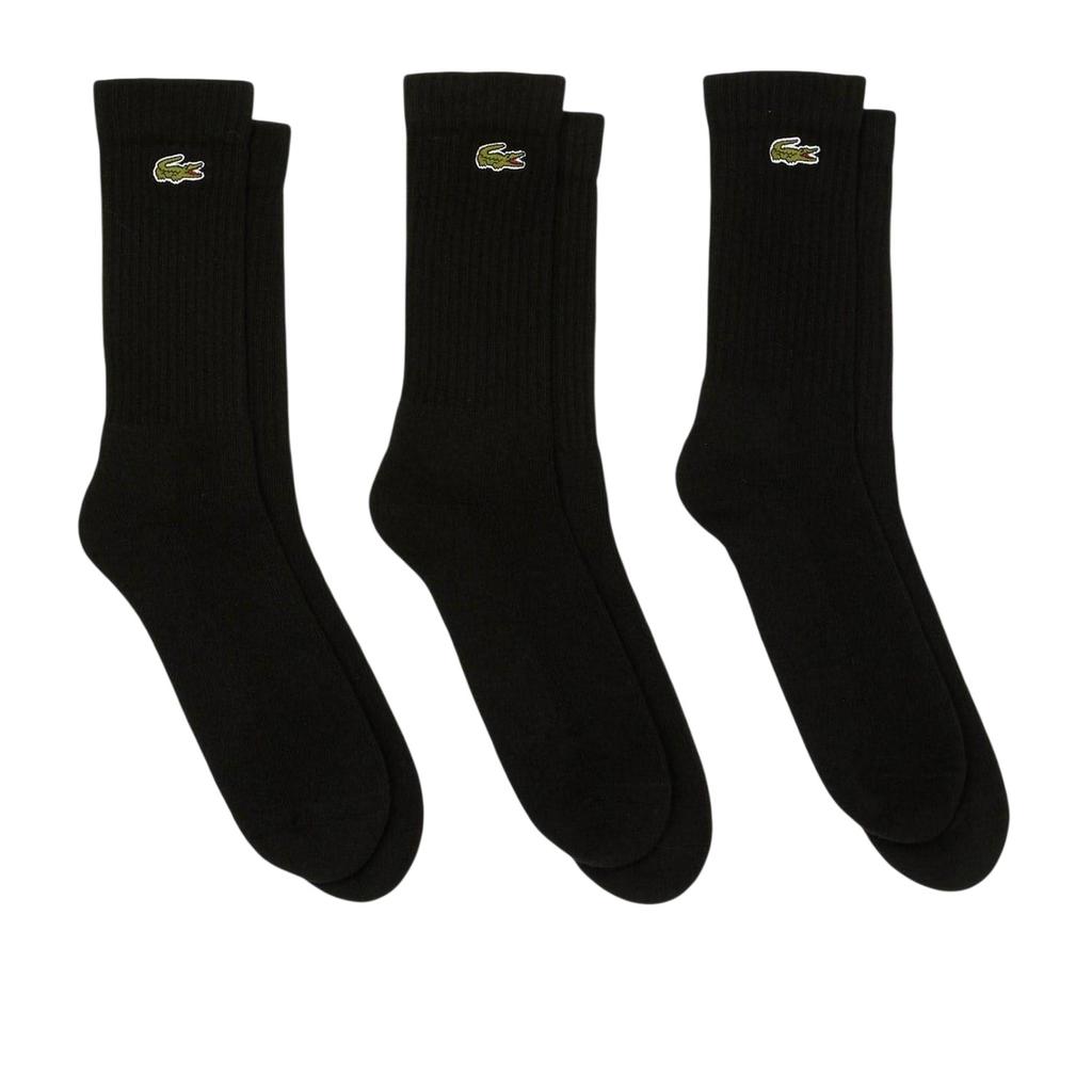 Lacoste Unisex Adult Logo Cotton Crew Socks (Pack of 3)