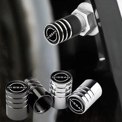 4 Piezas Metal Auto Rueda Neumático Tapas de Válvula Tallo Estuche Para X-trail Qashqai Note Juke Sentra Patrol Navara Micra Accesorios de Coche