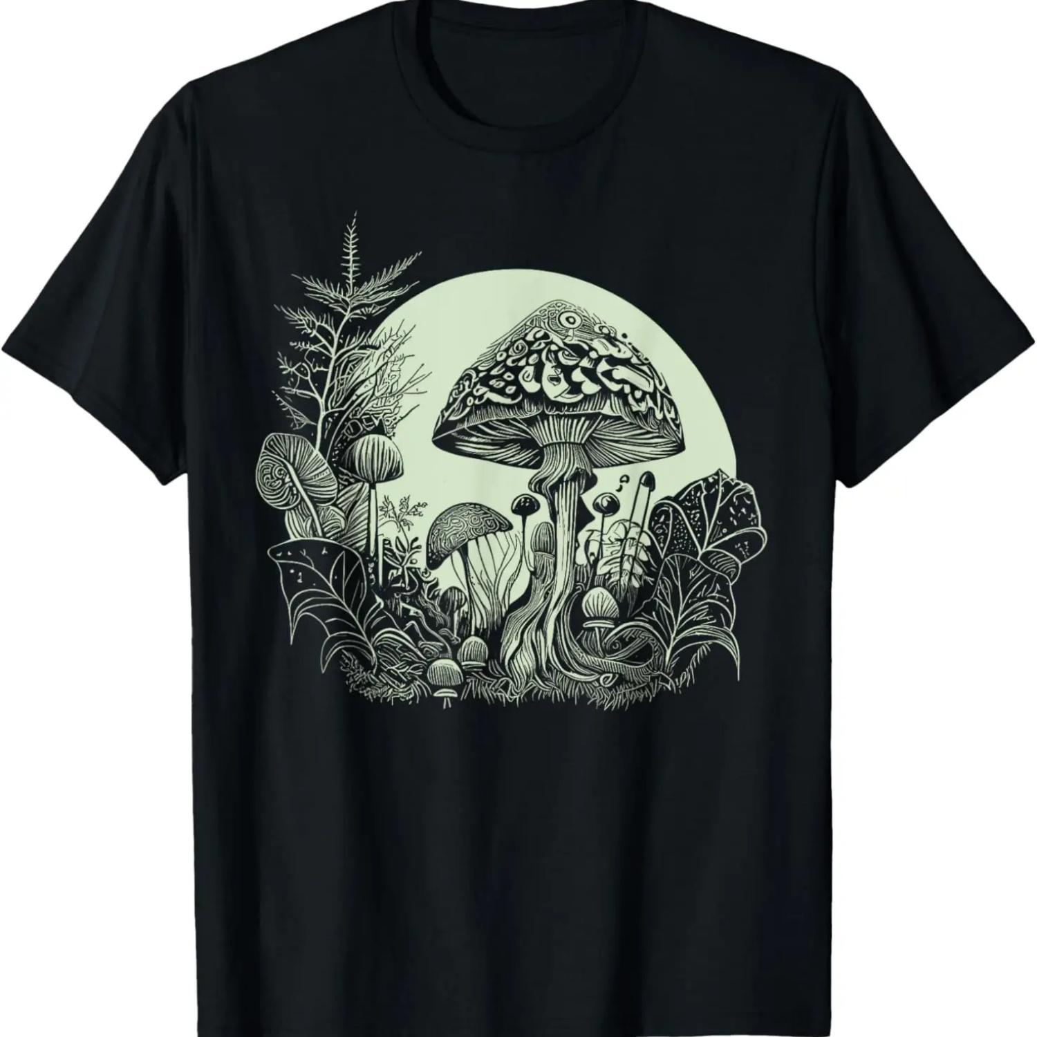 

Cottagecore Moon Mushrooms Plants and Trees T-Shirt XXXXXL