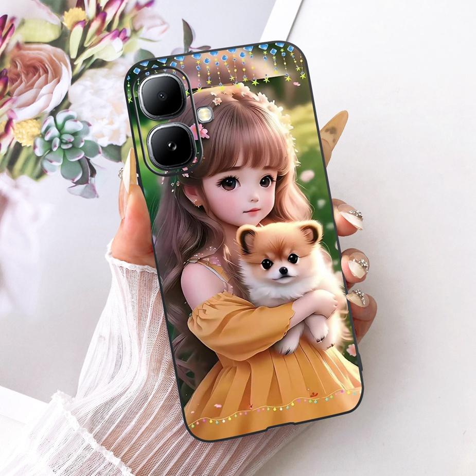 For Infinix Smart 20 Case X6840 X6840B Luxury Flowers Butterfly Painted Phone Cover Case For Infinix Smart 20 Smart20 Soft Shell