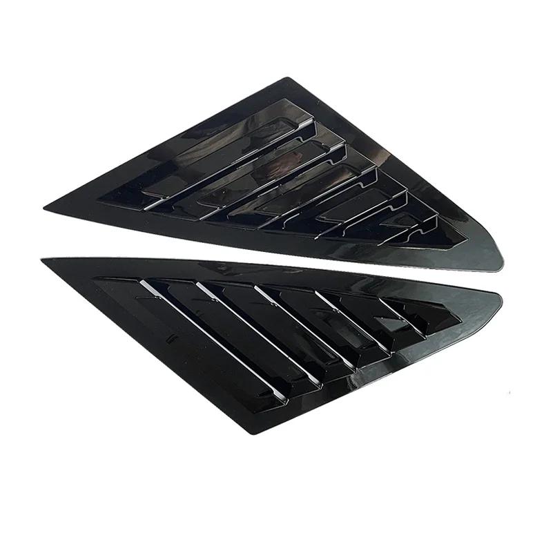 

For Ford Focus Sedan 2012 2013-2018 ABS Plastic Rear Window Quarter Louver Scoop Cover Side Vent Trim Car Adhesive Accessories Gloss Black