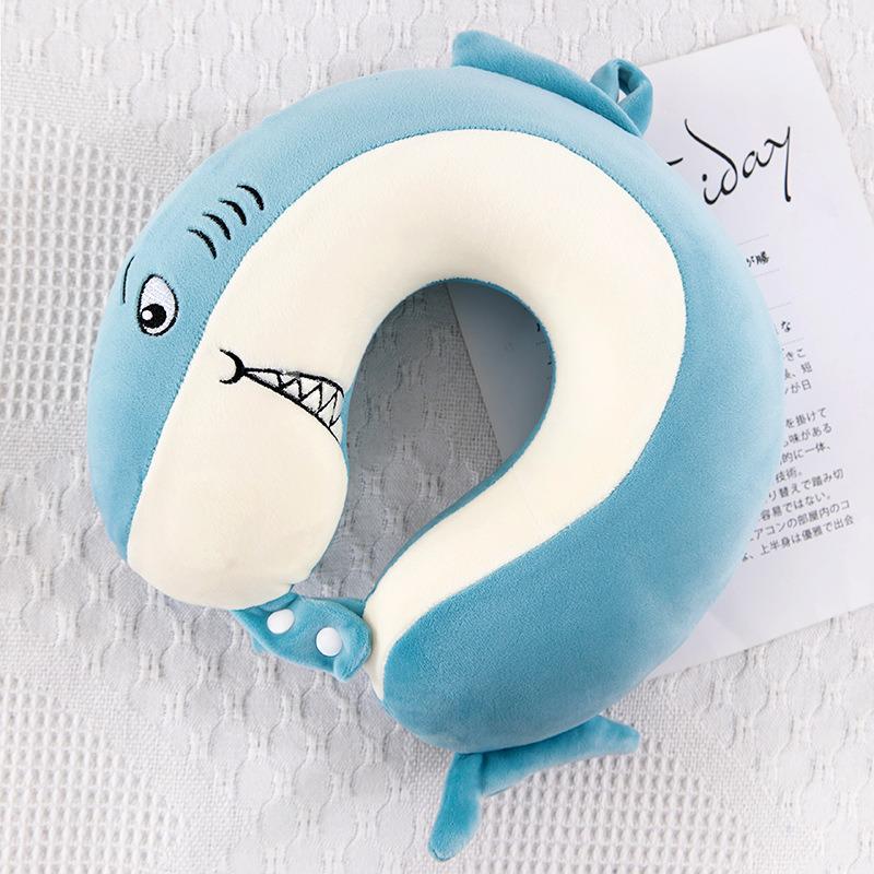 Cartoon Memory Foam U-Shaped Neck Pillow for Travel and Office