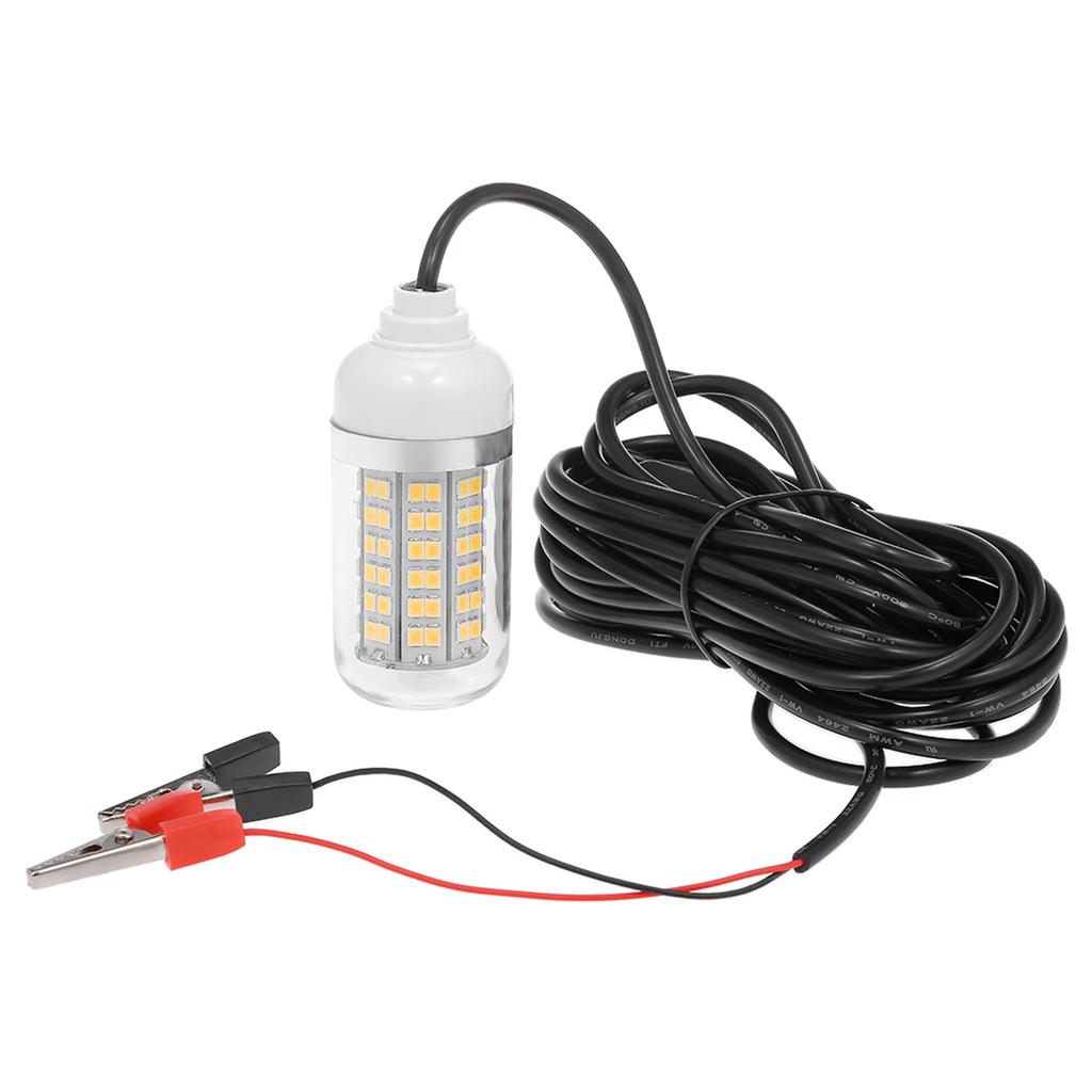 12V 15W Underwater Fishing Attract Light LED Lamp Fish Finding System Light with 30ft Power Cord and