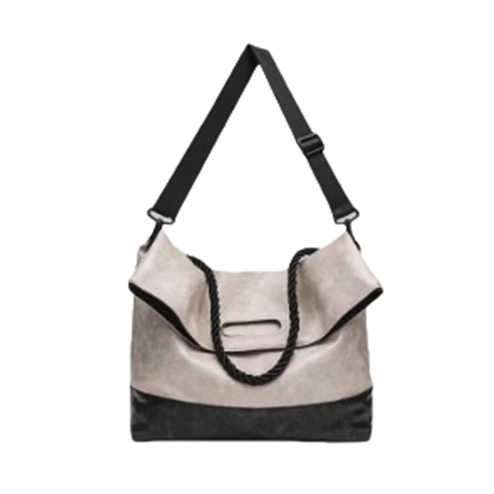 

Tote bag for large inner shoulder for commuting to work or [xppe] women, crossbody, capacity, 2-way, PU, A4, soft, bicolor, pocket, large, bag, бежевий