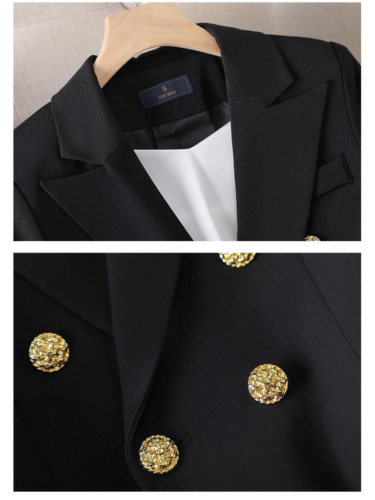 Women's Rose Red Blazer - High-End Fashion Workwear Suit with a Youthful, Elegant Style