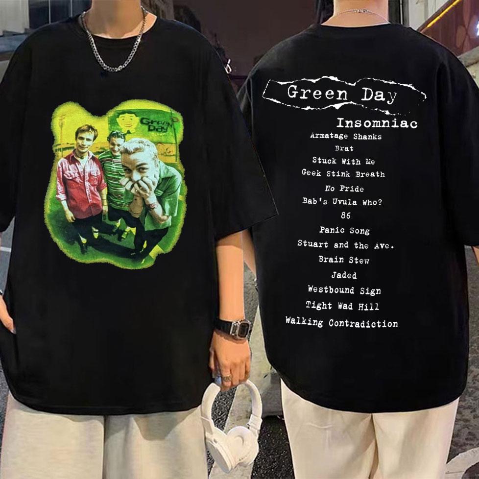 Punk Rock Band Green Day Dookie Graphic T Shirts Men Women Gothic Vintage Short Sleeve T-shirt Fashion Casual Oversized T-shirts