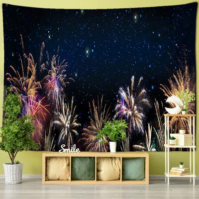 Wunderschöner Feuerwerk Wandteppich Weihnachtsgeschenk Wandbehang Psychedelische Hexerei Hippie Künstler Wohnkultur