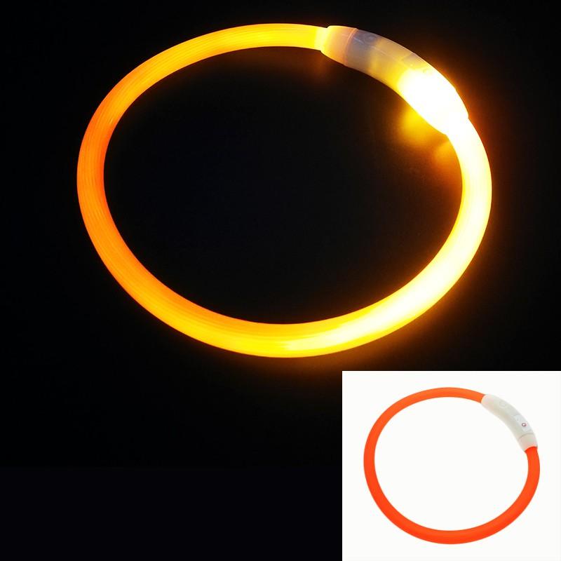 USB Rechargeable LED Dog Collar Glowing Pet Necklace Small Medium Large Dogs Anti-lost Night Safety