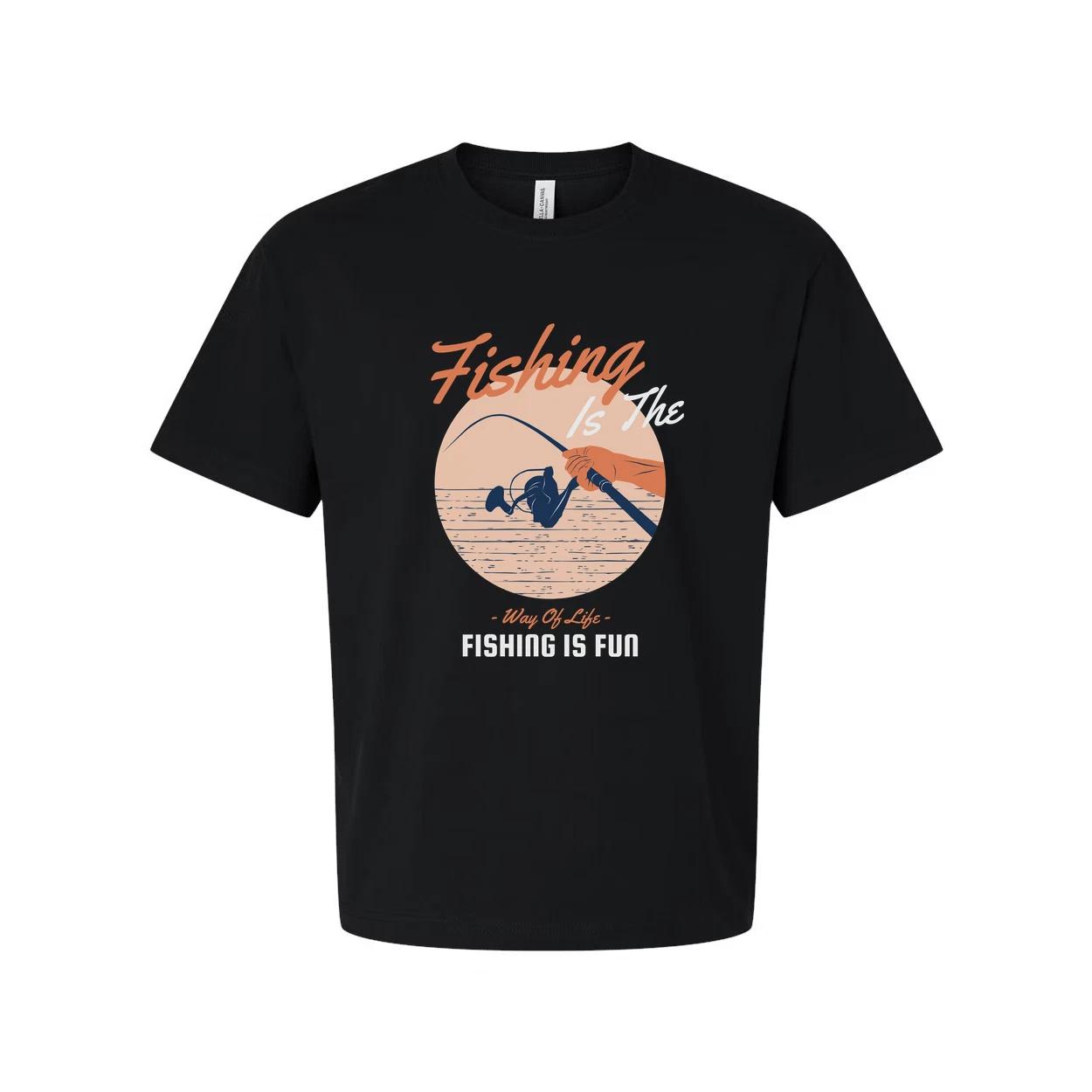 Unisex Fishing Graphic T Shirt With Fishing Is The Way Of Life And Fishing Is Fu S