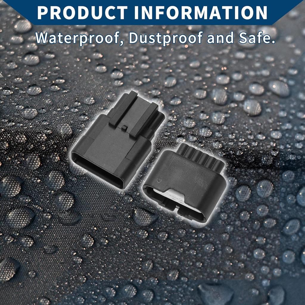 Accelerator Pedal Sensor Connector Plug for Honda/Inner Male Female Wire Terminal Connector/Waterproof Plastic 0.6mm Series / 1 Set Black 6 Pin