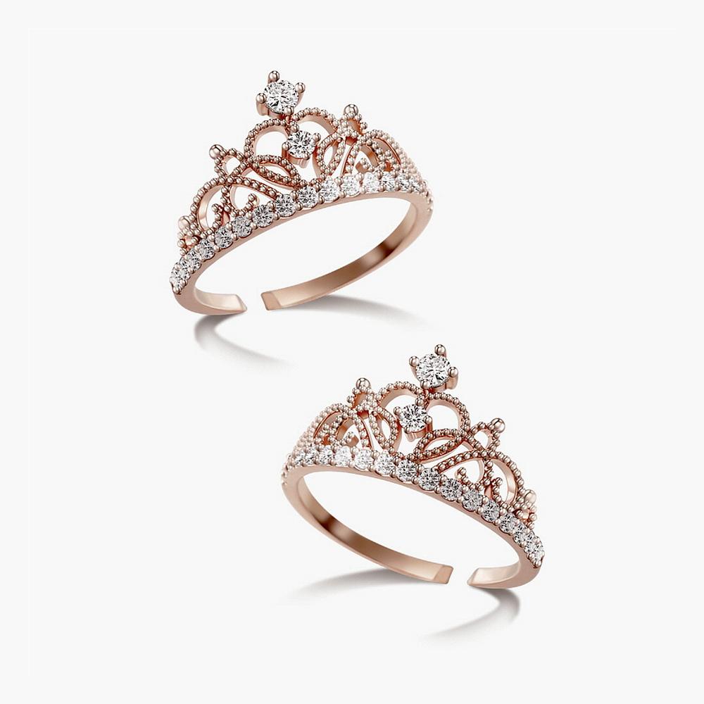 Monograph Christine Open Ring Mgfr0361 14K Gold Plated (Rose Gold)