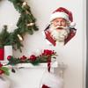 Santa 3D Illusion Wall Sticker Festive Ambiance Decor For Living Room Bedroom