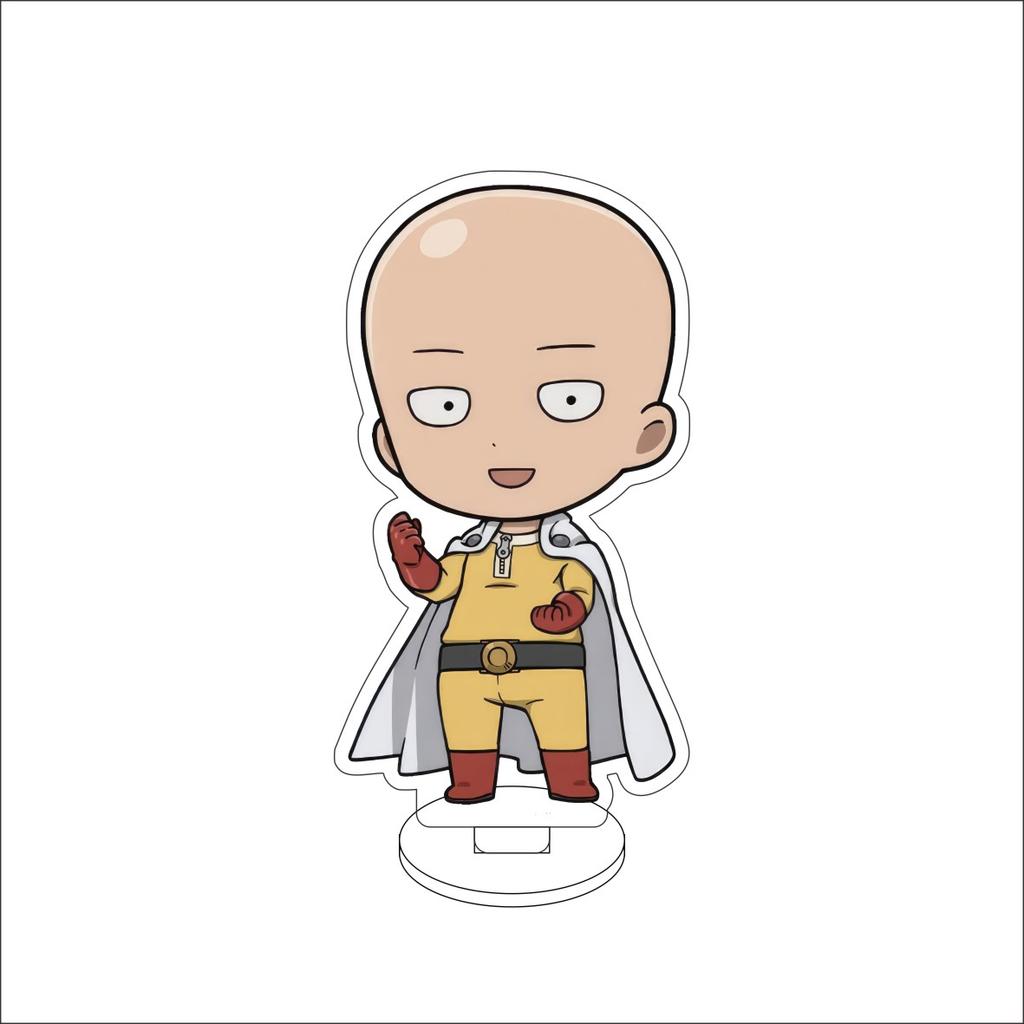 10CM Anime ONE PUNCH MAN Figure Stand Model Saitama/Genos/BLAST/Tatsumaki Cute Desk Decor Standing Sign Gifts