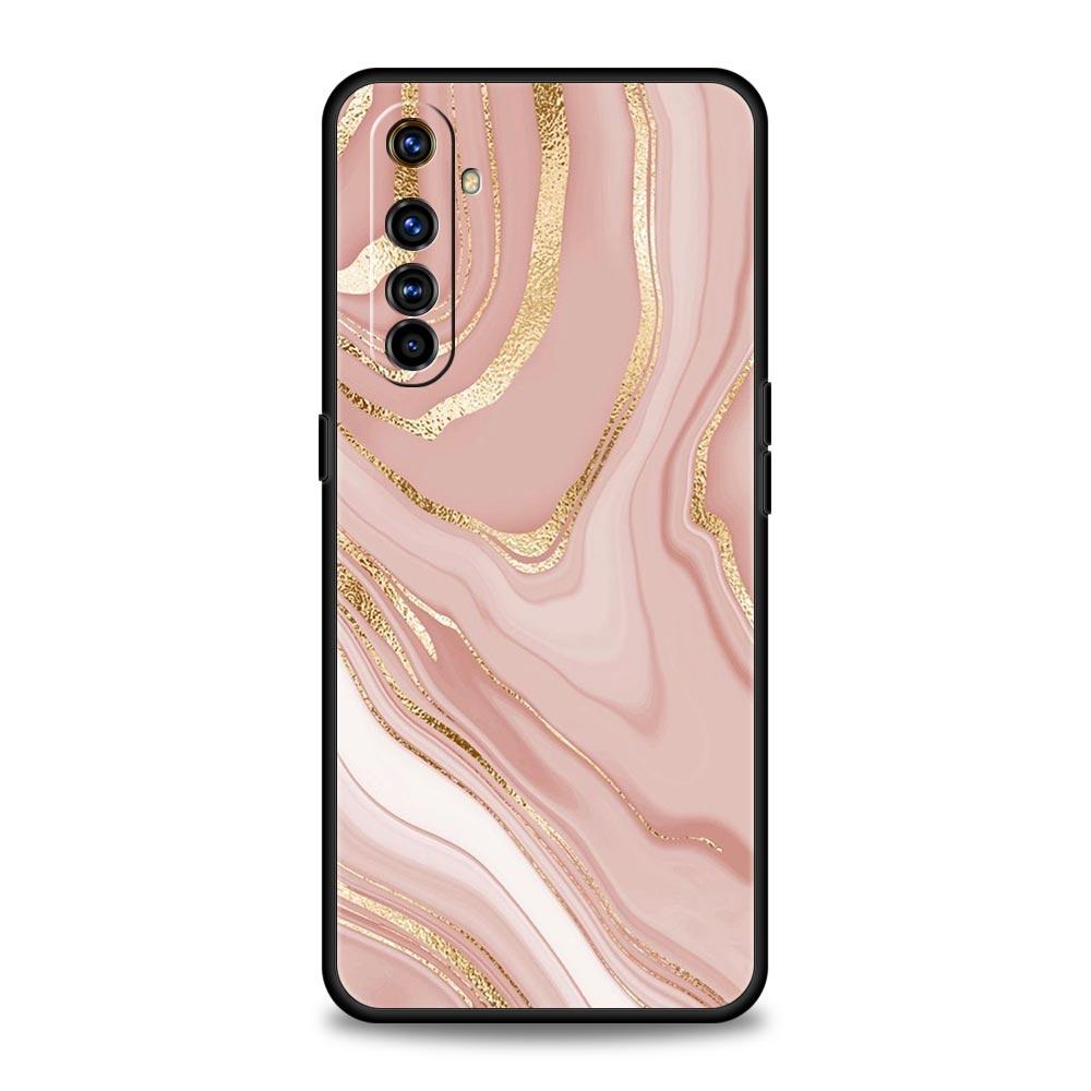 Mooie Rosegouden Kunst Case Voor Realme 12 11 10 9 8 5G 7 6 GT5 GT3 GT2 Pro C21 C11 C25 C35 Voor Realme GT Neo 2 3 3T 5 Cover