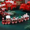 Christmas Train Painted Wooden Christmas Decorations Mini Christmas Tree Train Christmas Table Decorations Party Decorations