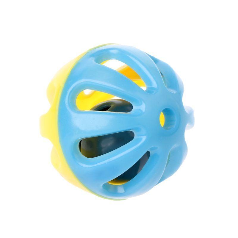 10 Stück Haustier Katzen Spielzeugball mit Glöckchen Haustier Interaktiver Ball Spielzeug Bunte Hohlkugeln Spielzeug für Hund Hamster Chinchillas