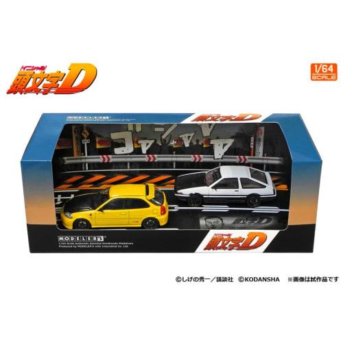 INTERALLIED MODELER'S 1/64 Initial D Set Vol.12, Tomoyuki Tate, Toudou Shokai Civic (EK9) & Takumi Fujiwara Trueno (AE86) Completed